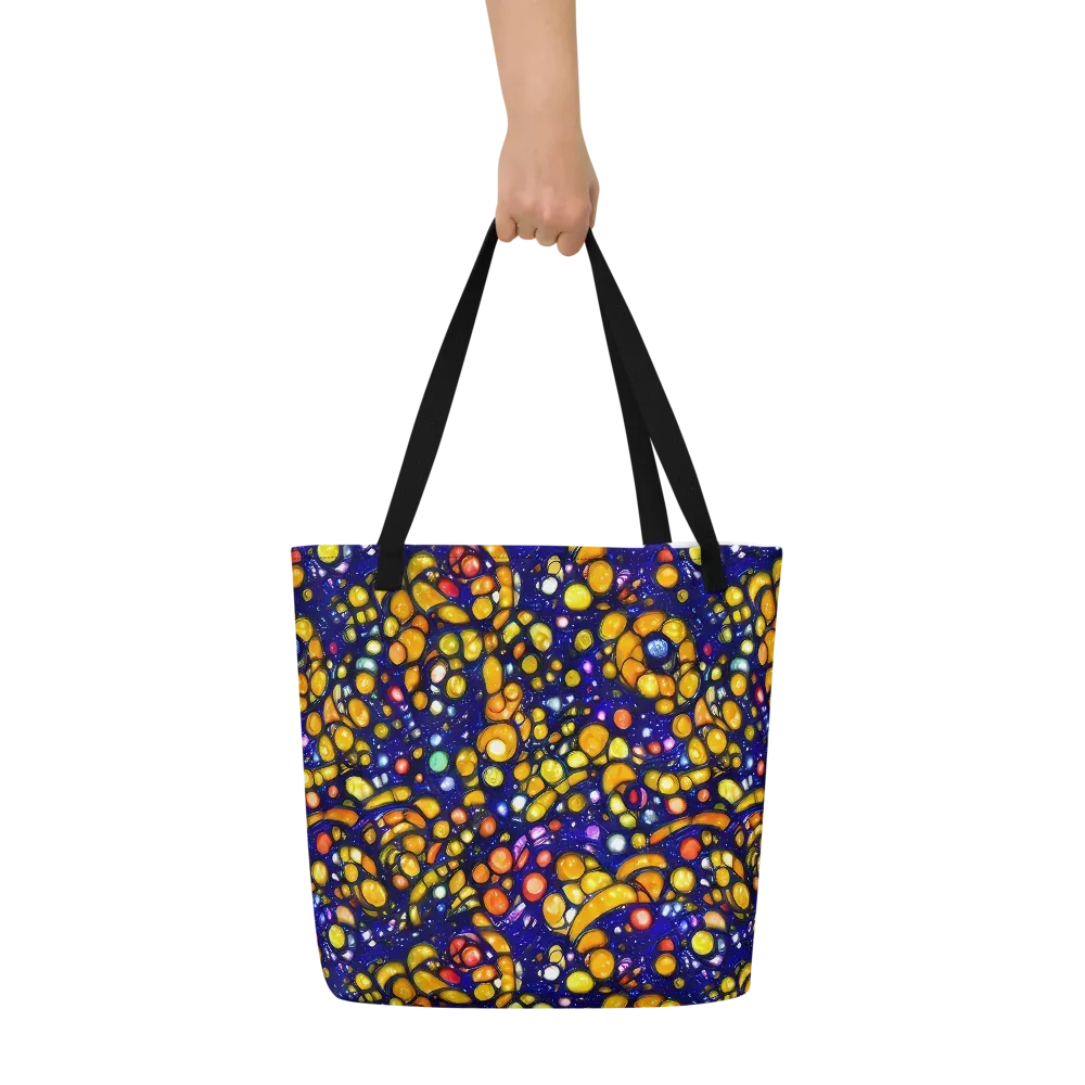 Ultramarine Carnival on Large Tote Bag W/ Pocket — Front