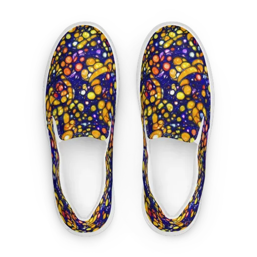 Ultramarine Carnival on a Women's Slip-On Canvas Shoes