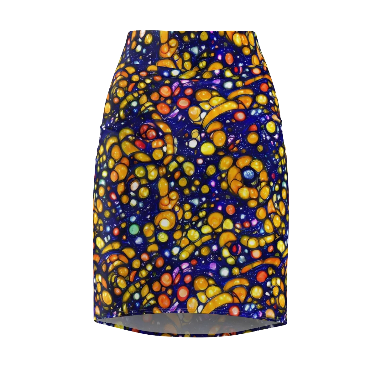 Ultramarine Carnival on Pencil Skirt — Front