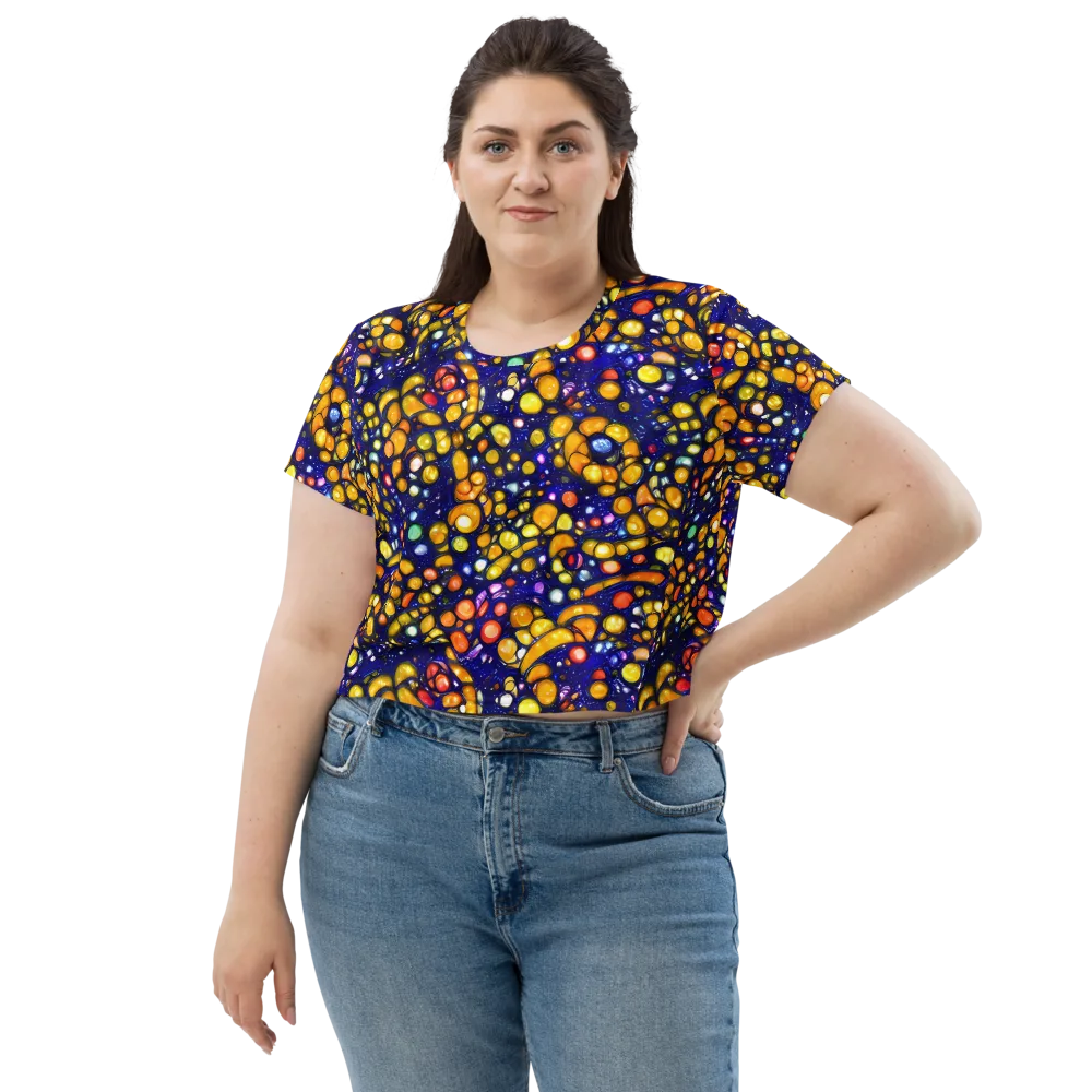 Ultramarine Carnival on Crop Tee — Front