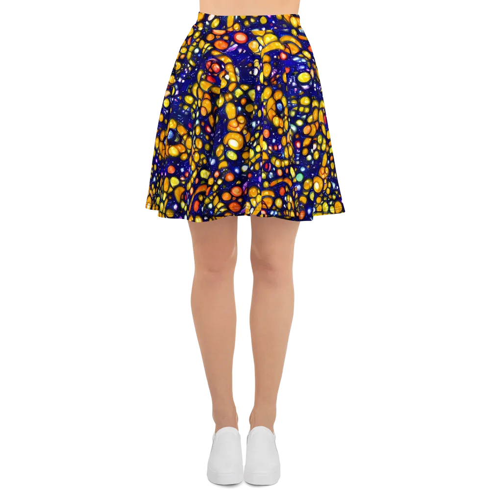 Ultramarine Carnival on Skater Skirt — Front