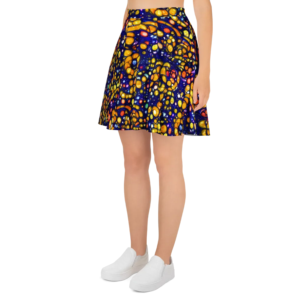 Ultramarine Carnival on Skater Skirt — Left