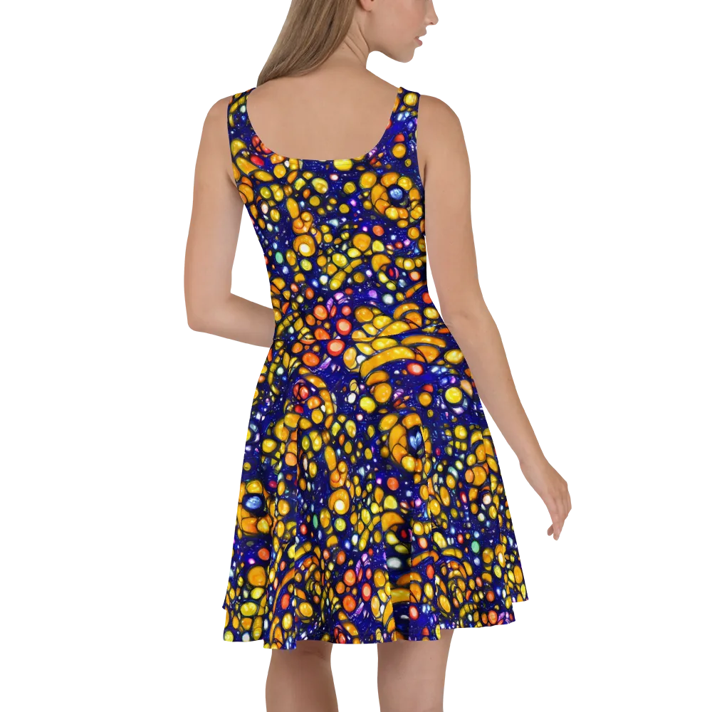 Ultramarine Carnival on Skater Dress — Back