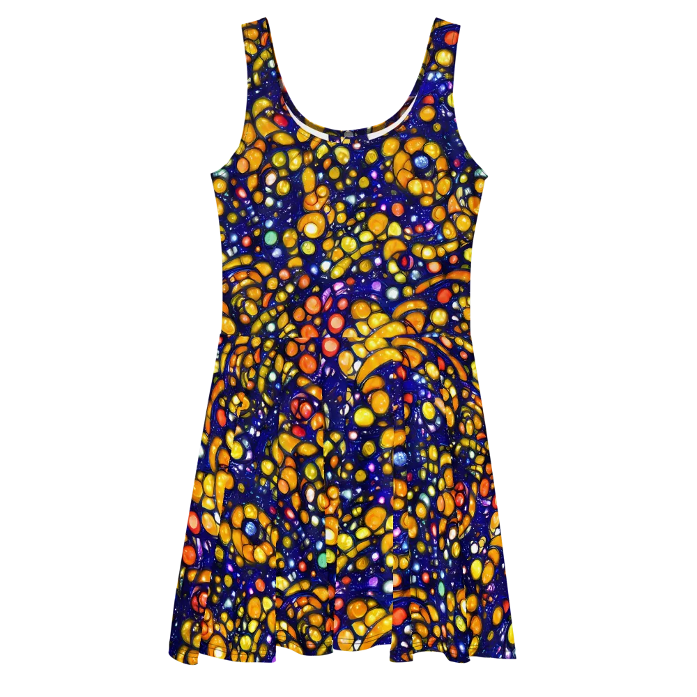 Ultramarine Carnival on Skater Dress — Front