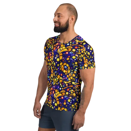 Ultramarine Carnival on a Men's Athletic T-Shirt