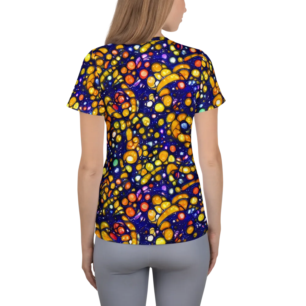Ultramarine Carnival on Women's Athletic T-Shirt — Back