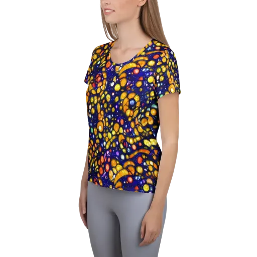 Ultramarine Carnival on a Women's Athletic T-Shirt