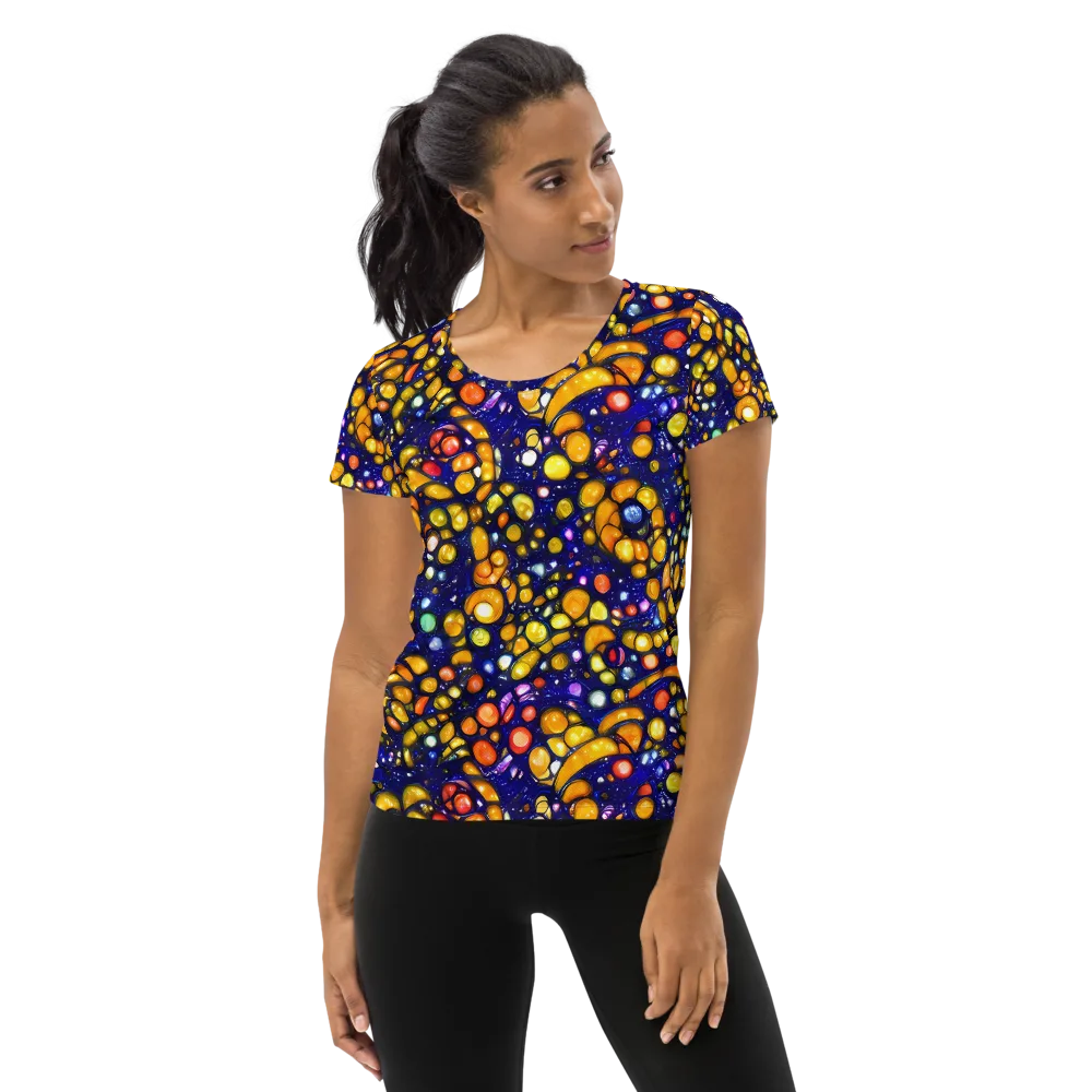 Ultramarine Carnival on Women's Athletic T-Shirt — Front