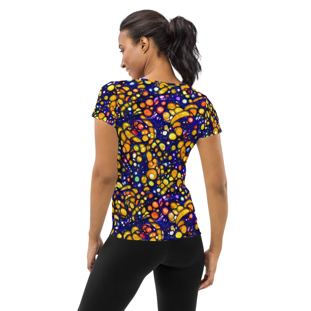 Ultramarine Carnival on Women's Athletic T-Shirt — Back