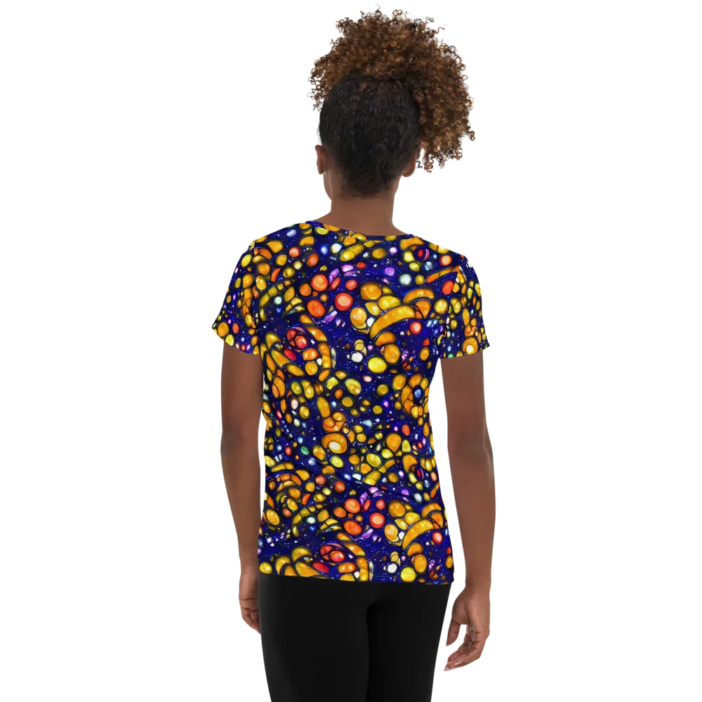 Ultramarine Carnival on Women's Athletic T-Shirt — Back