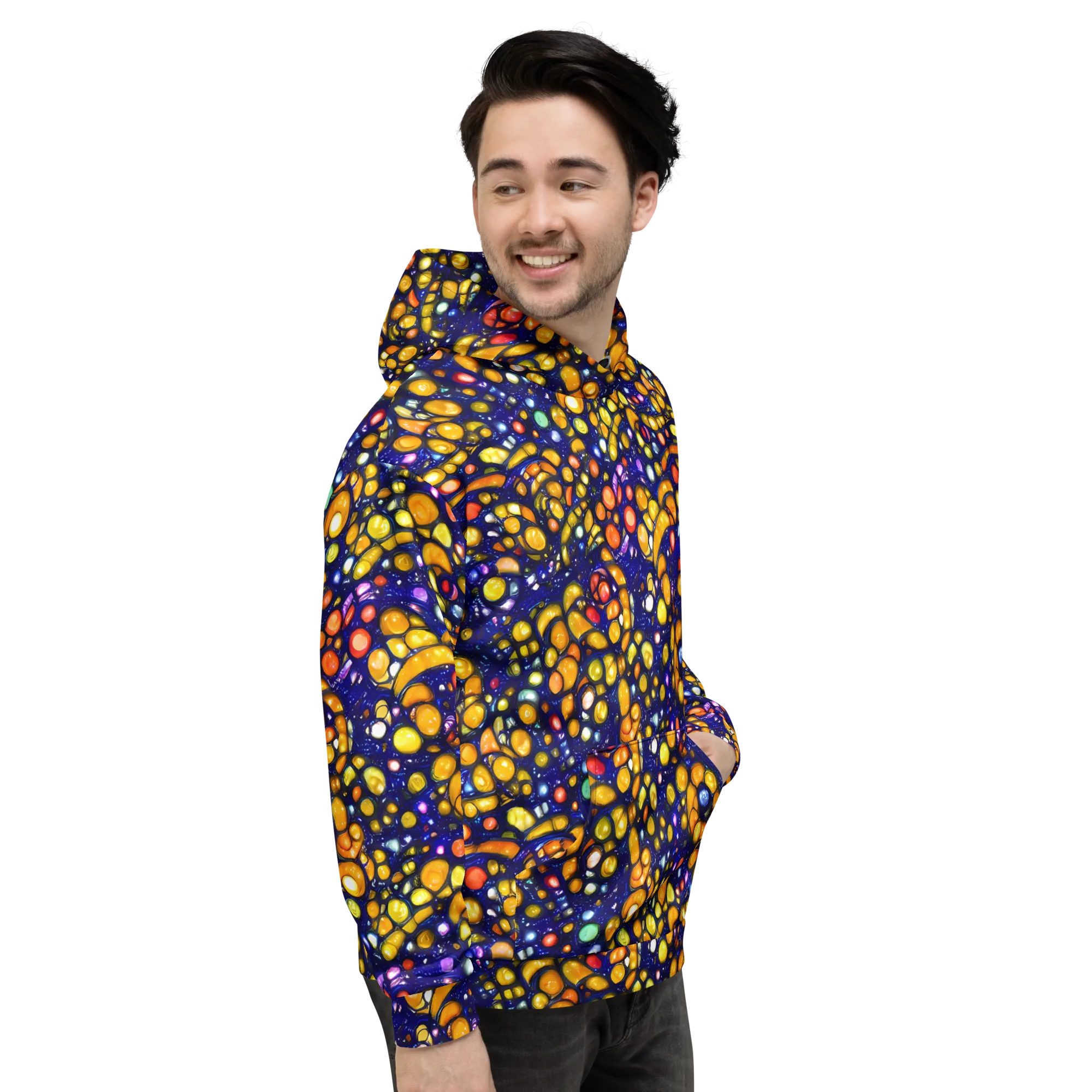 Ultramarine Carnival on Hoodie — Right