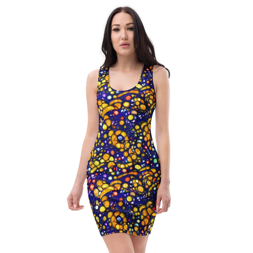 Ultramarine Carnival on Bodycon Dress — Front