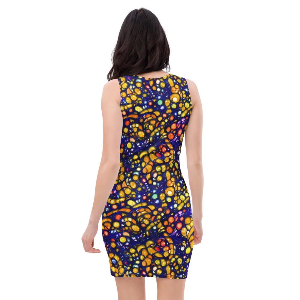 Ultramarine Carnival on Bodycon Dress — Back