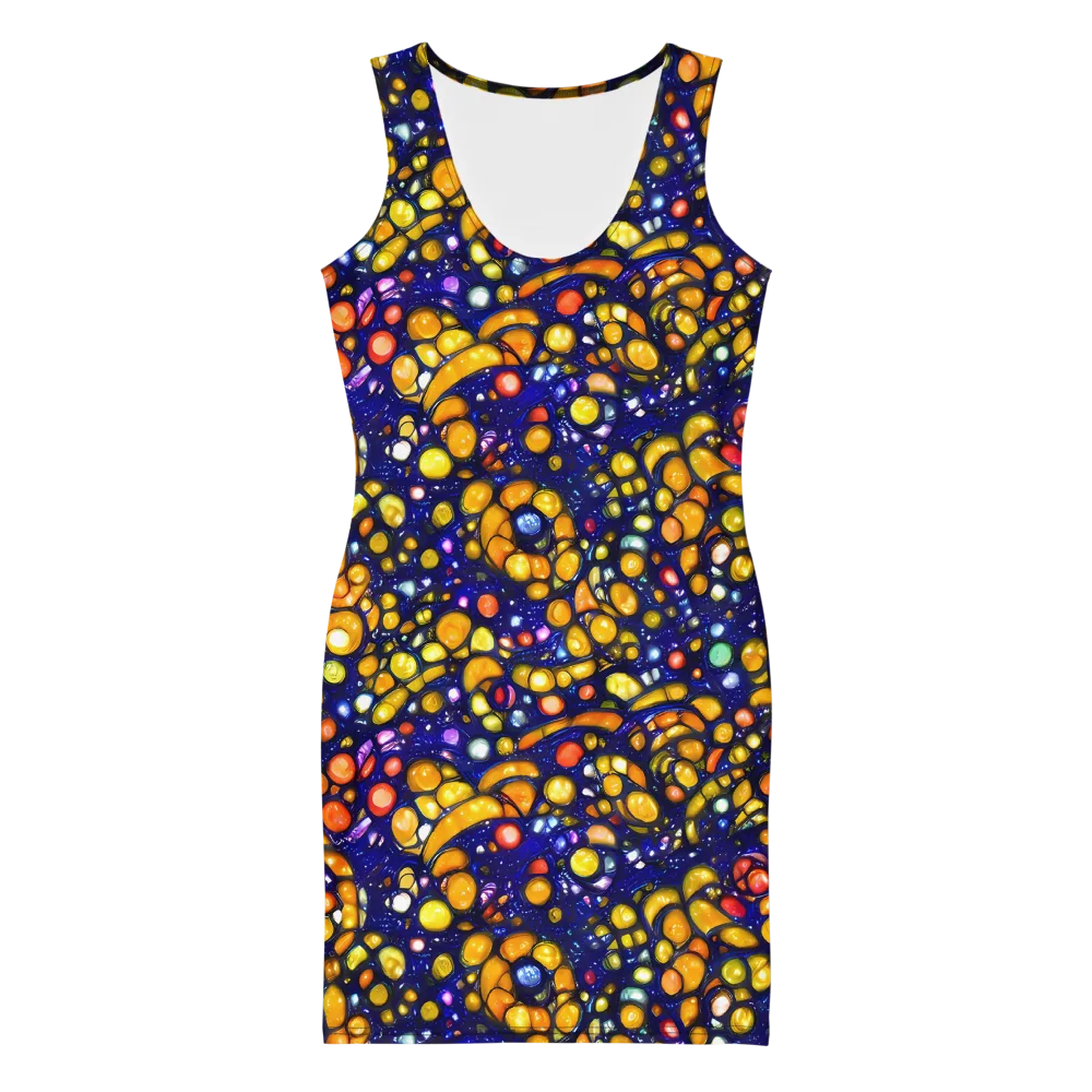 Ultramarine Carnival on Bodycon Dress — Front