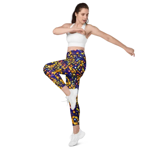 Ultramarine Carnival on a Leggings with Pockets