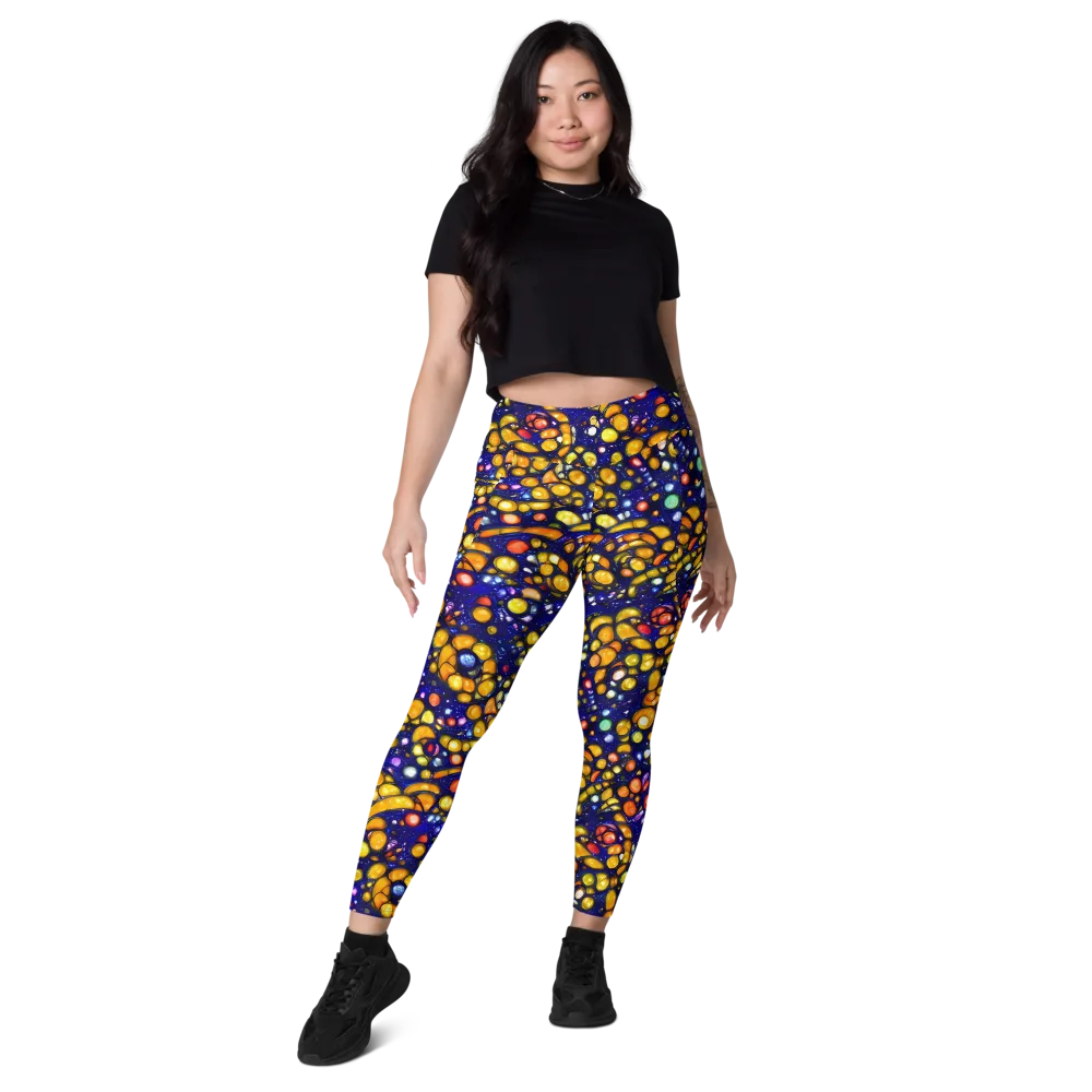 Ultramarine Carnival on Leggings with Pockets — Front