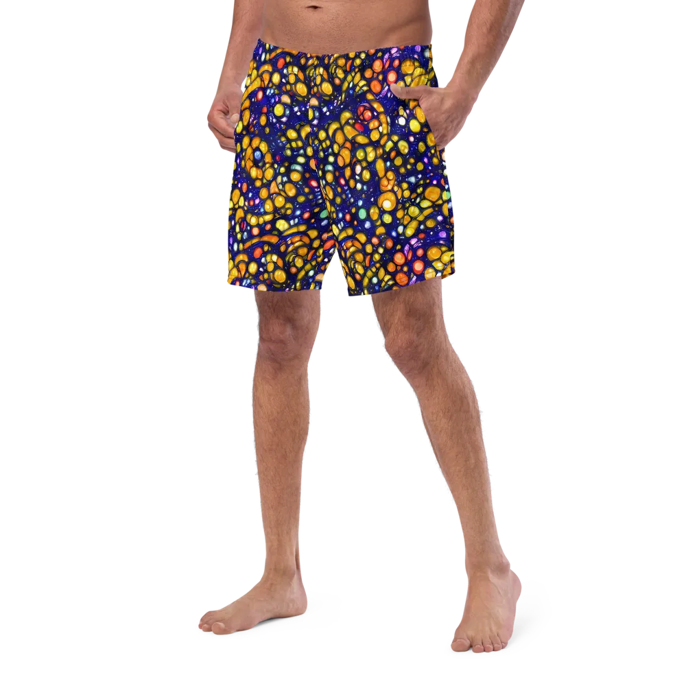Ultramarine Carnival on Swim Trunks — Left Front
