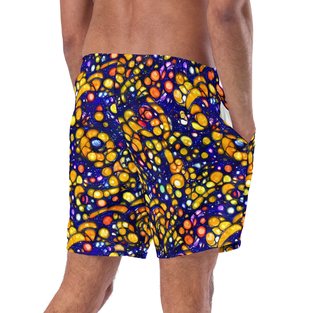 Ultramarine Carnival on Swim Trunks — Right Back