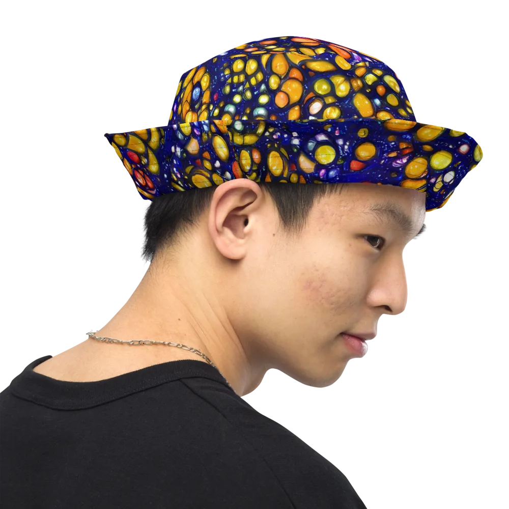 Ultramarine Carnival on Reversible Bucket Hat — Right Outside