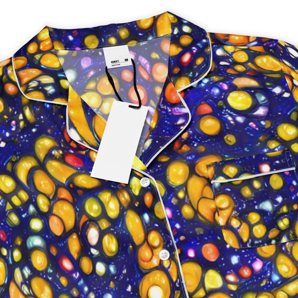 Ultramarine Carnival on Women's Short Sleeve Pajama Top — Product details