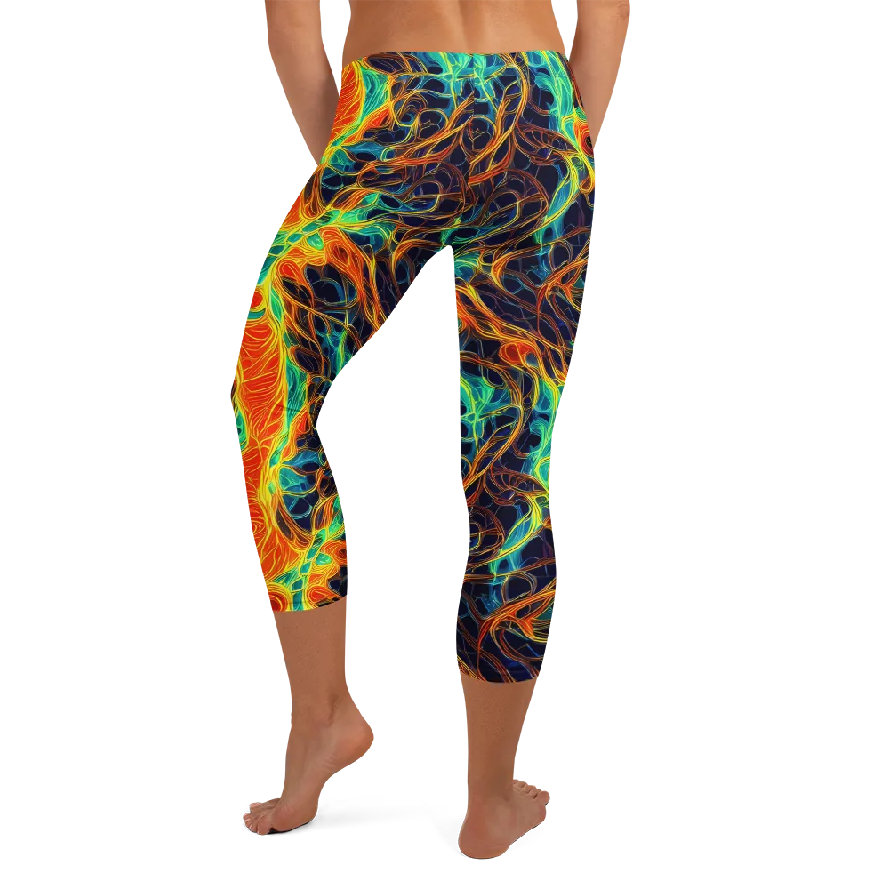 Molten Aurora on Capri Leggings — Back