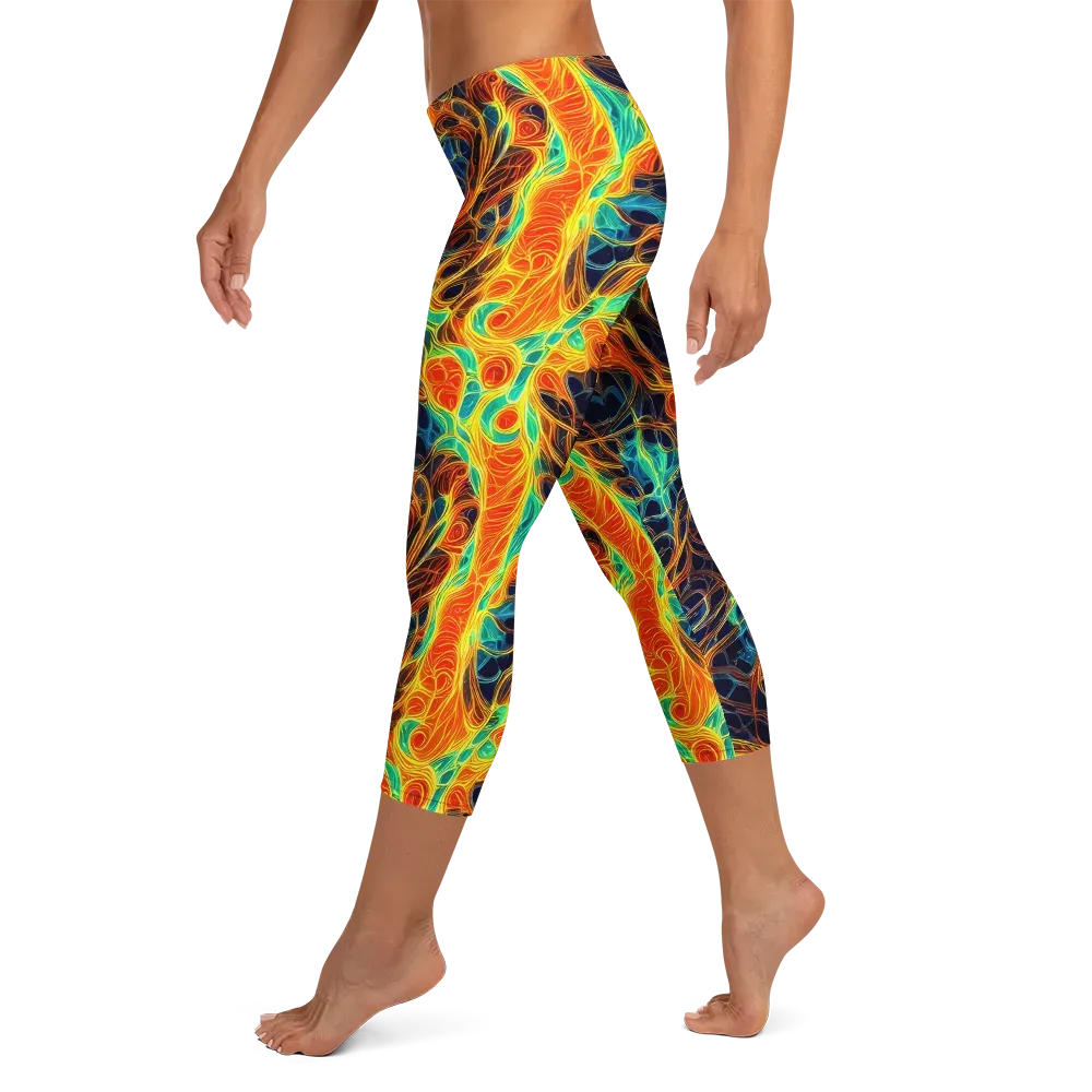 Molten Aurora on Capri Leggings — Left