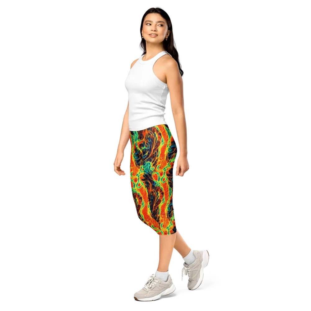 Molten Aurora on Capri Leggings — Left Front