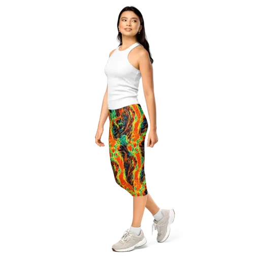 Molten Aurora on a Capri Leggings