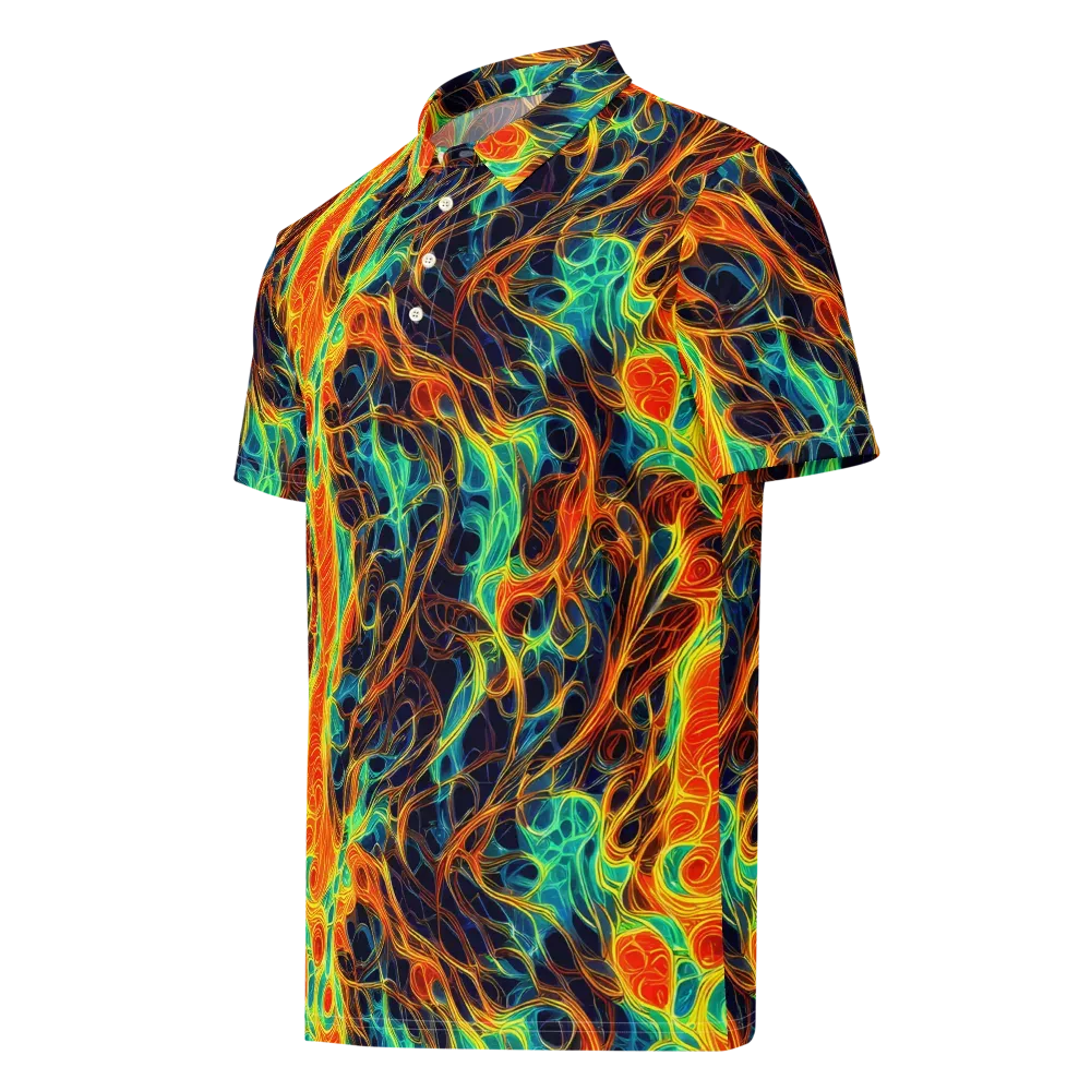 Molten Aurora on Men's Slim Fit Polo Shirt — Left Front