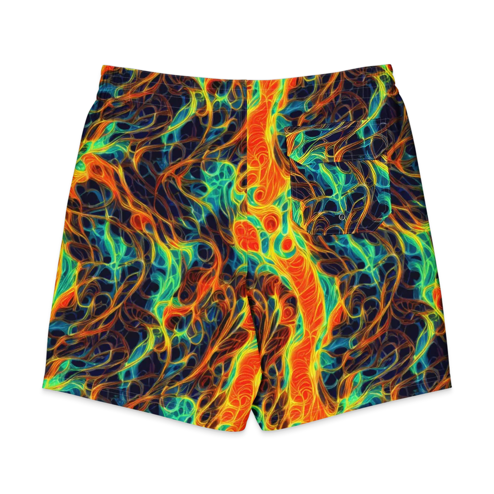Molten Aurora on Men's Board Shorts — Back