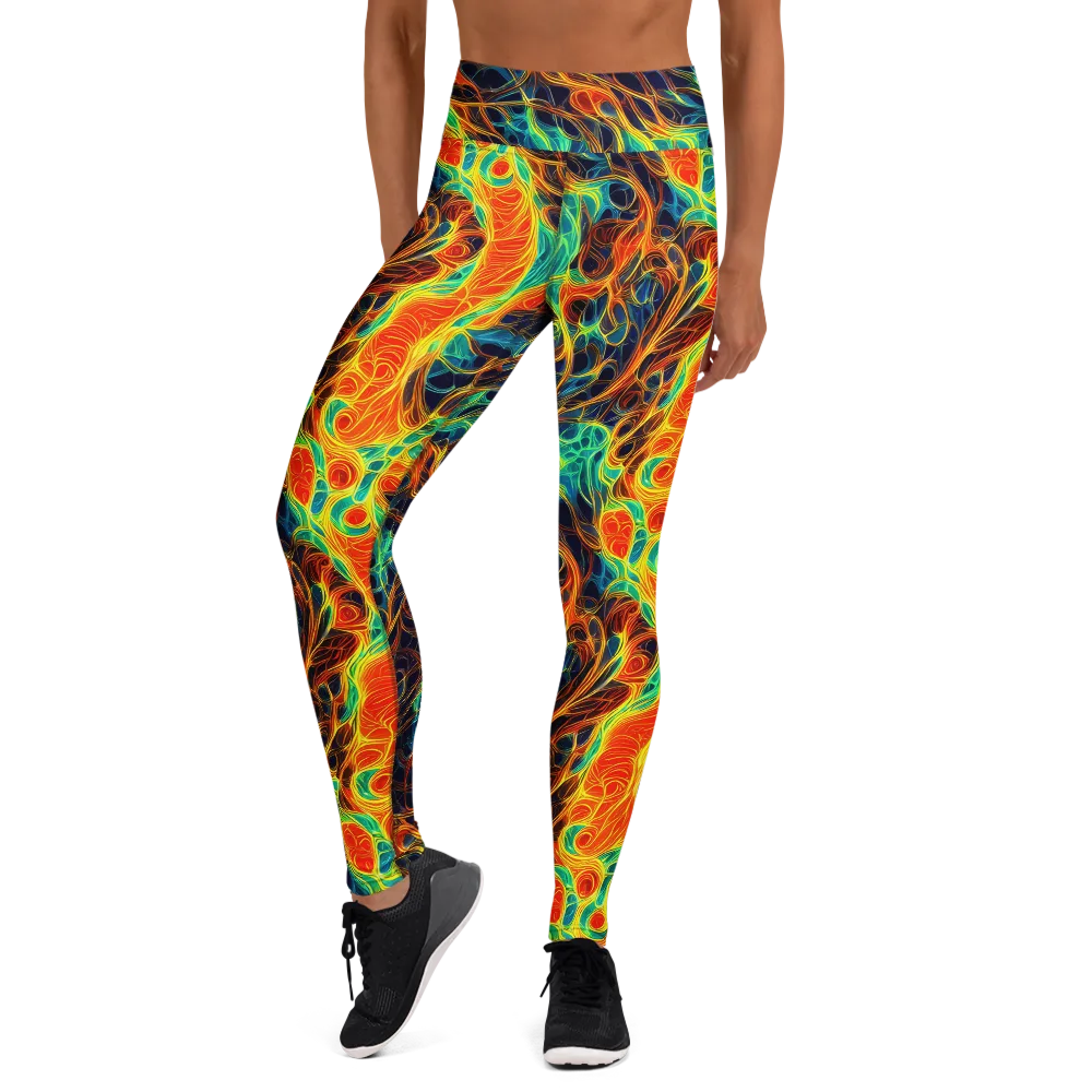 Molten Aurora on Yoga Leggings — Front