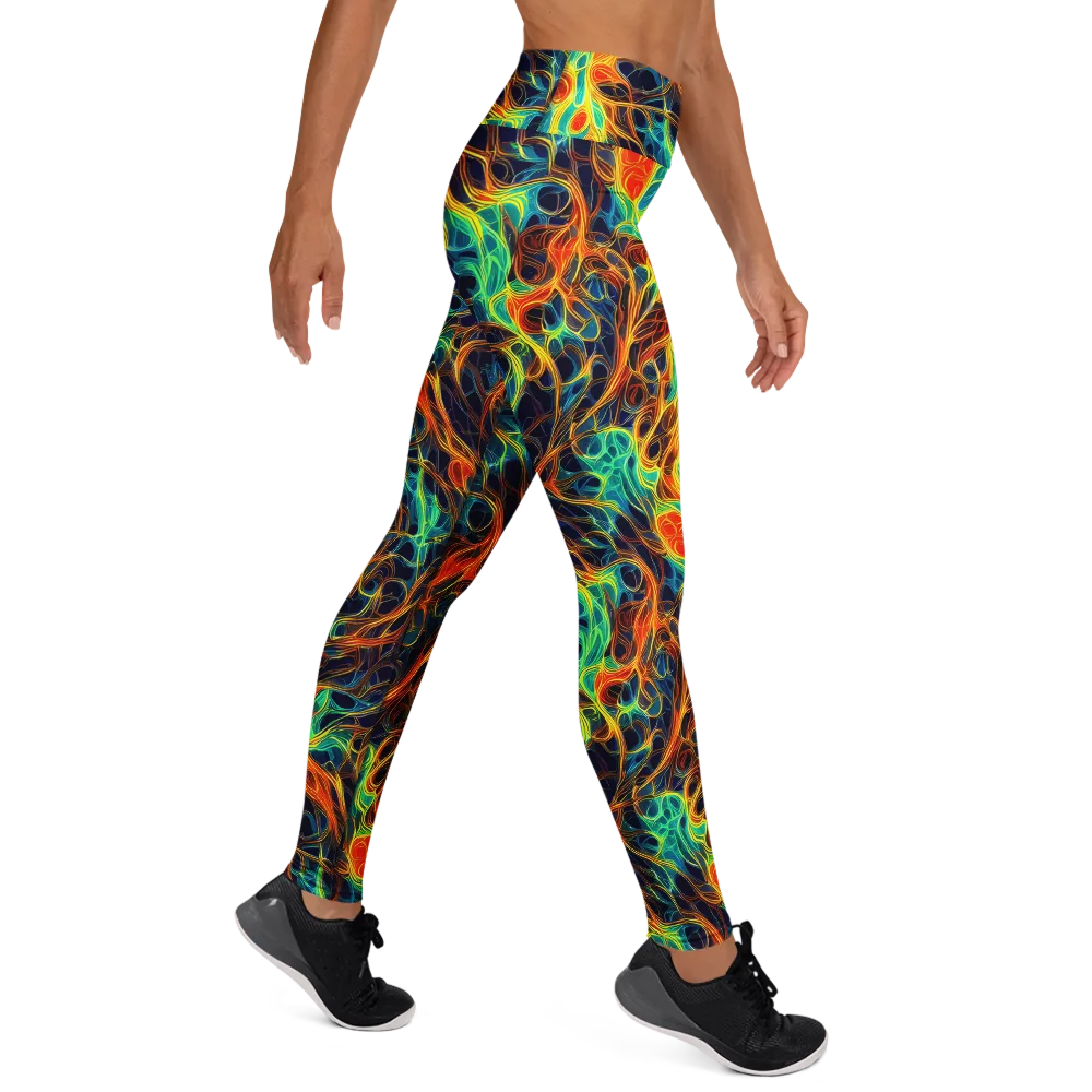 Molten Aurora on Yoga Leggings — Right