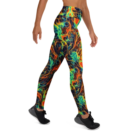 Molten Aurora on a Yoga Leggings