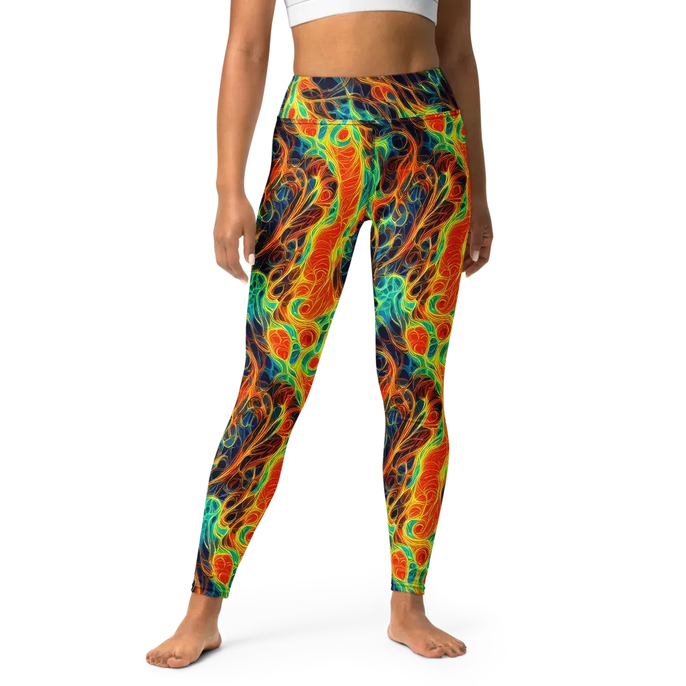 Molten Aurora on Yoga Leggings — Front