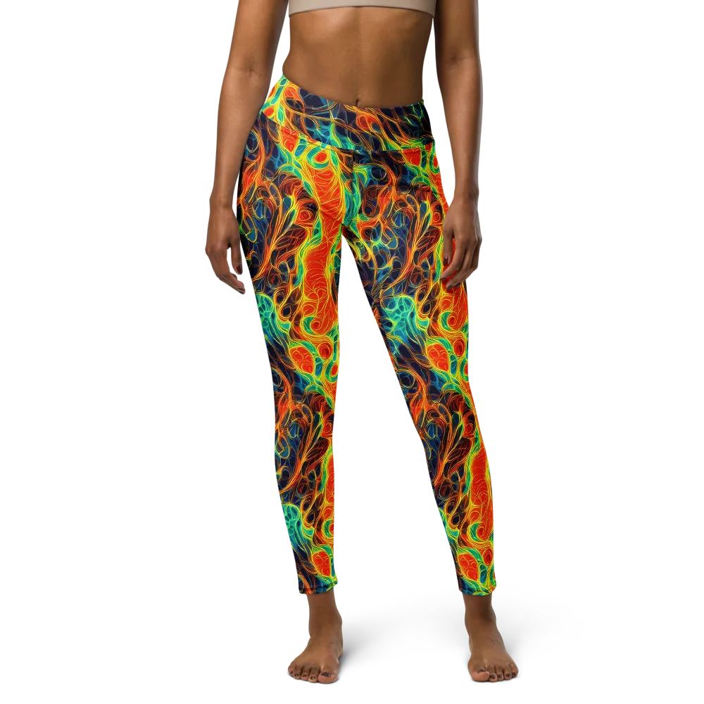 Molten Aurora on Yoga Leggings — Front