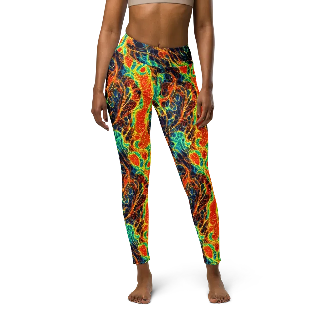 Molten Aurora on Yoga Leggings — Front