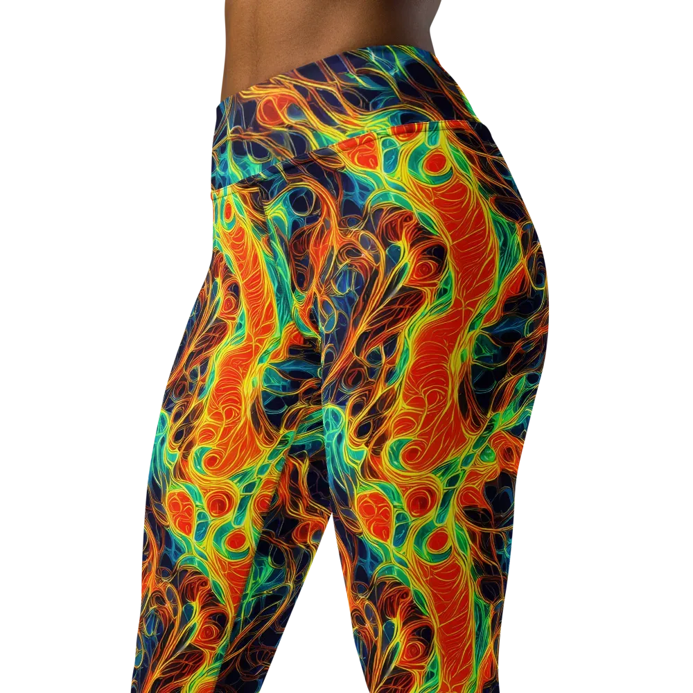 Molten Aurora on Yoga Leggings — Left Front