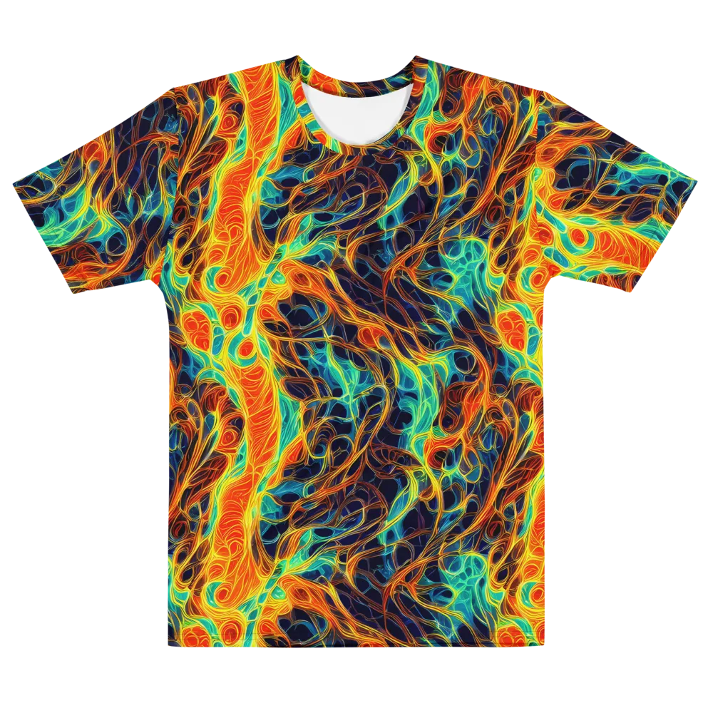 Molten Aurora on Men's Cotton Crew Neck T-Shirt — Front