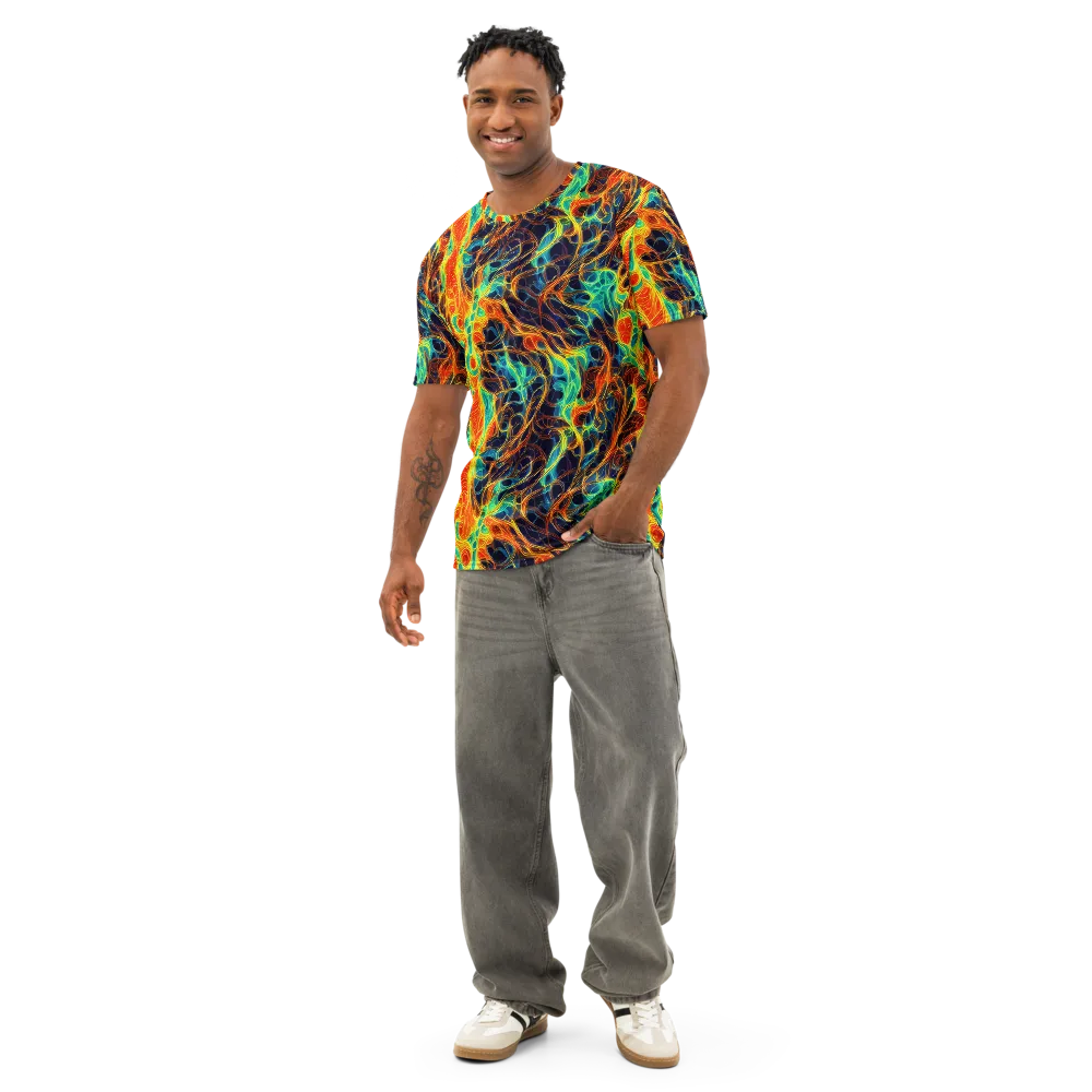 Molten Aurora on Men's Cotton Crew Neck T-Shirt — Front