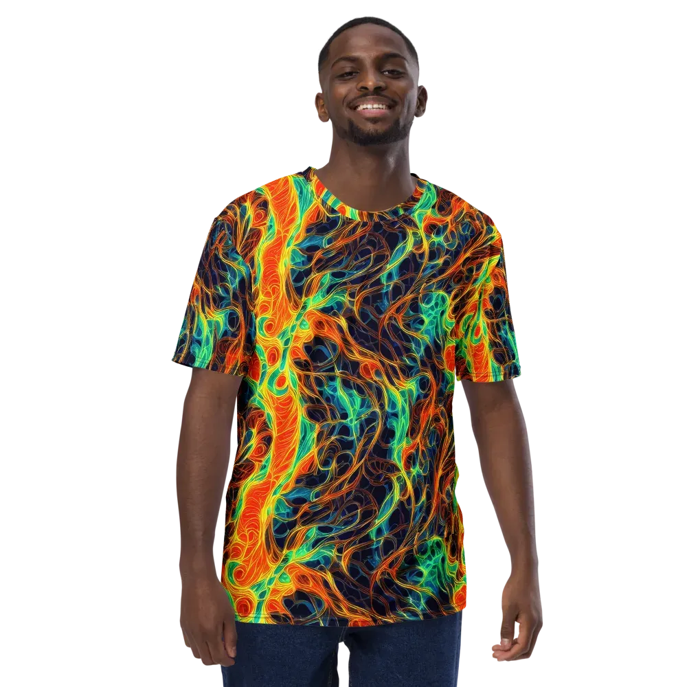 Molten Aurora on Men's Crew Neck T-Shirt — Front