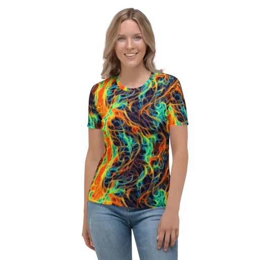 Molten Aurora on a Women's Crew Neck T-Shirt