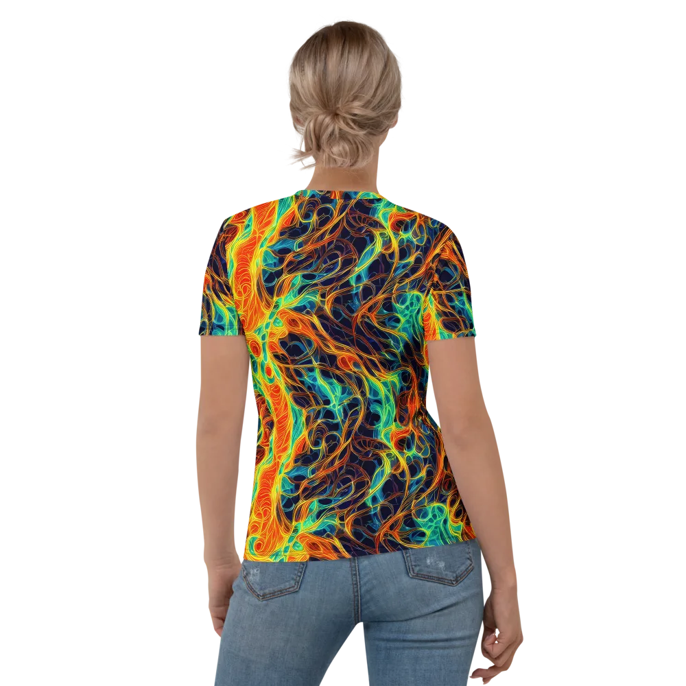 Molten Aurora on Women's Crew Neck T-Shirt — Back