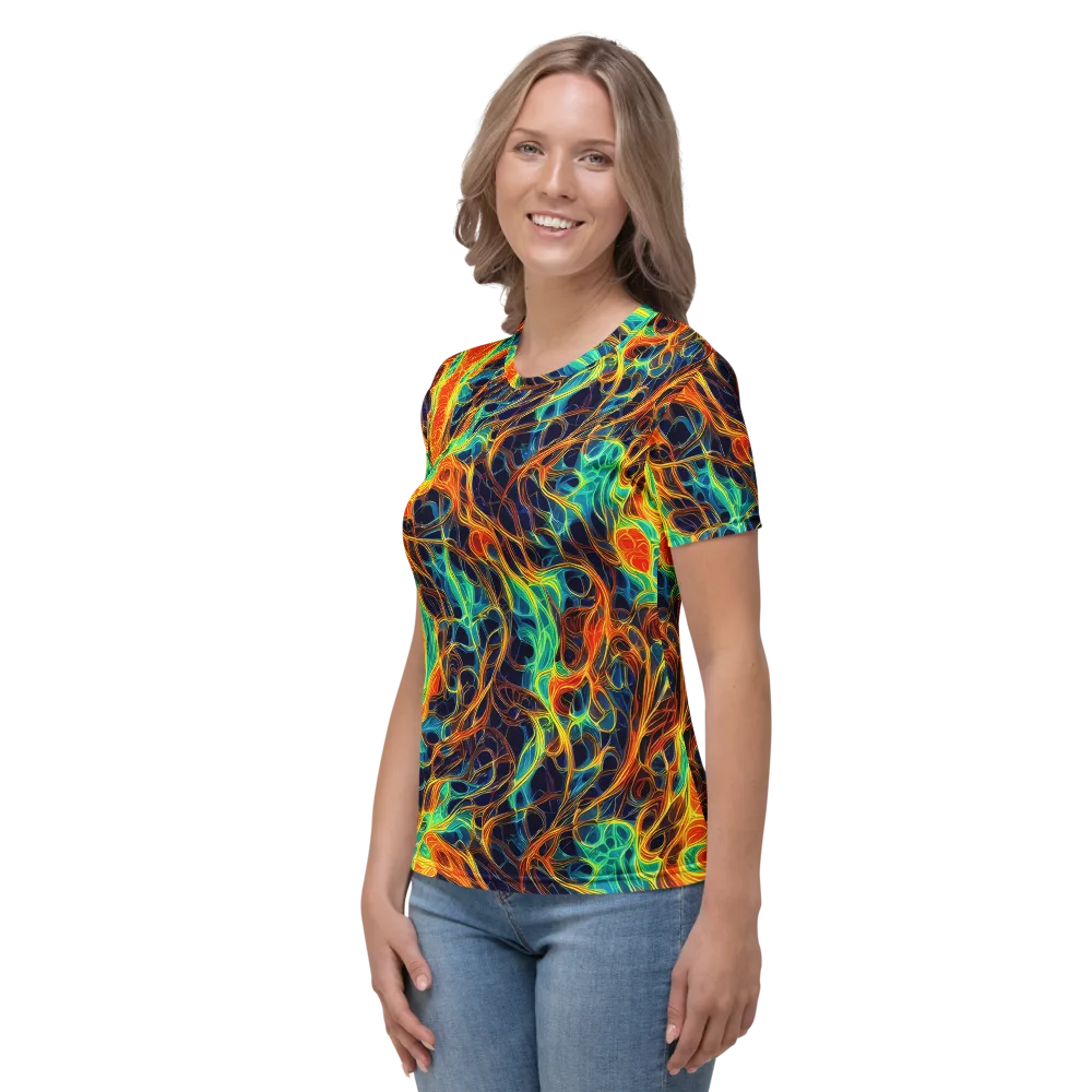 Molten Aurora on Women's Crew Neck T-Shirt — Left