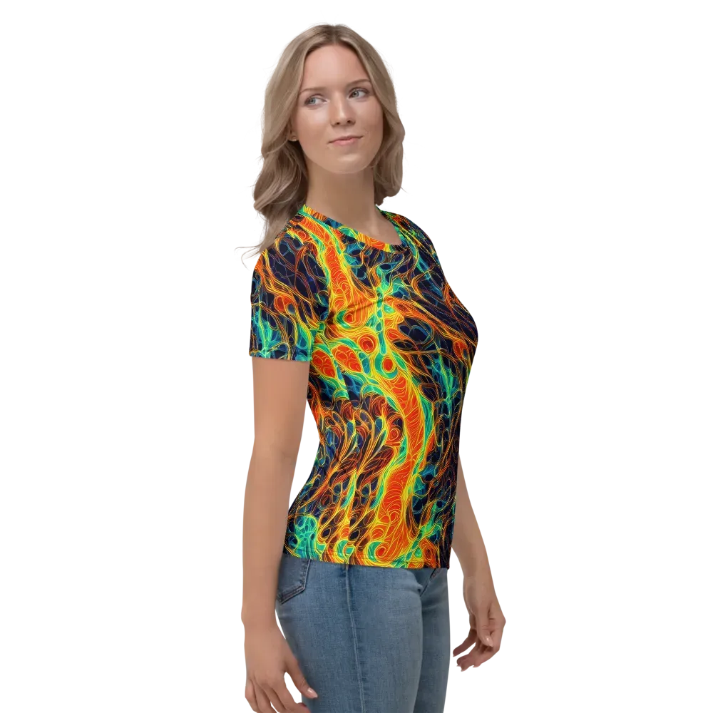 Molten Aurora on Women's Crew Neck T-Shirt — Right