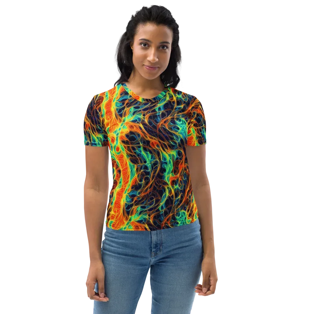 Molten Aurora on Women's Crew Neck T-Shirt — Front