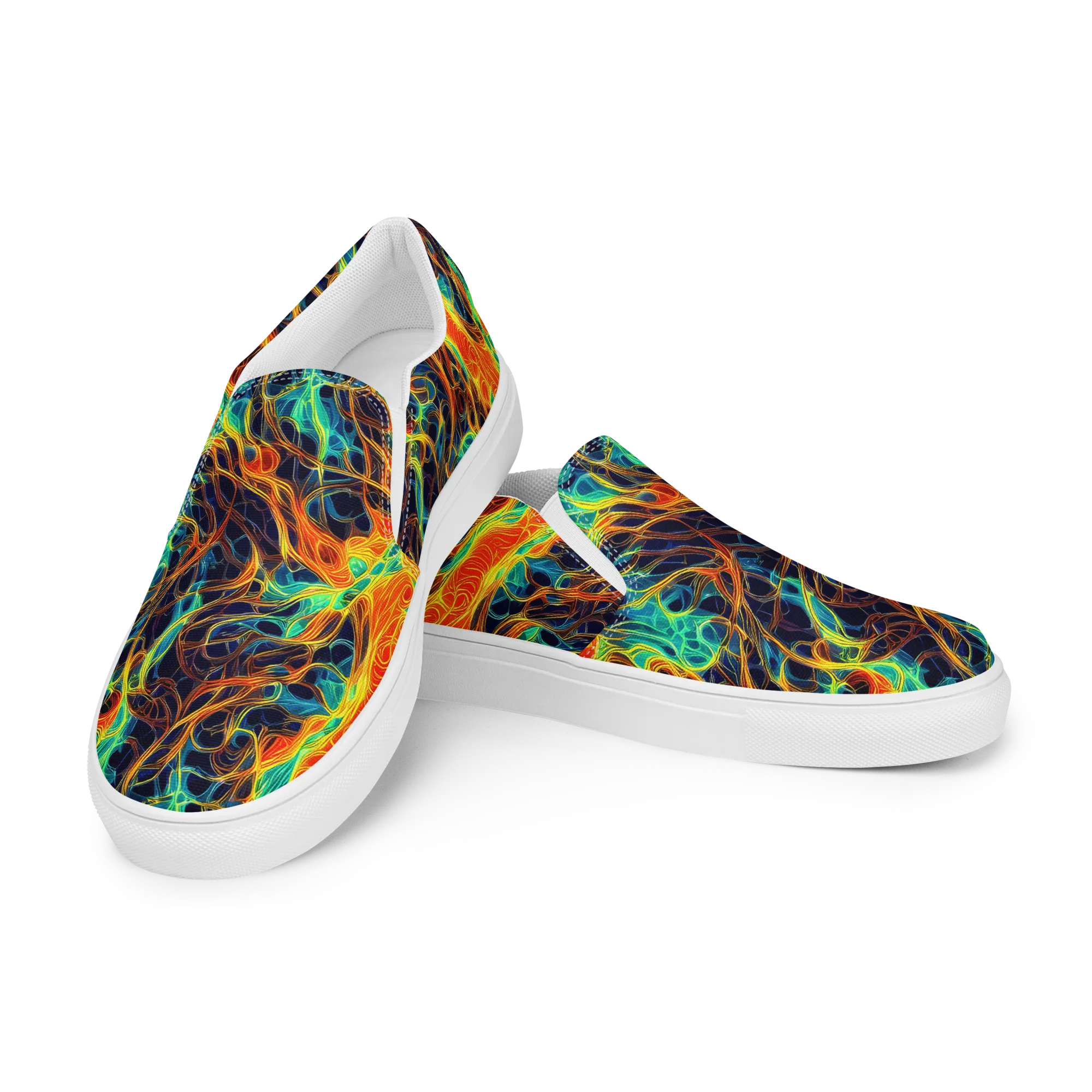 Molten Aurora on Men's Slip-On Canvas Shoes — Left Front