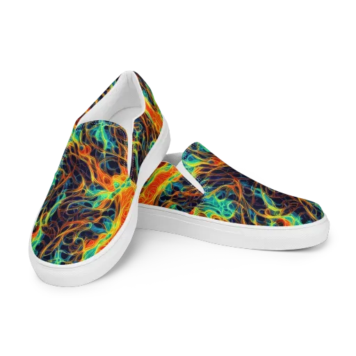 Molten Aurora on a Men's Slip-On Canvas Shoes