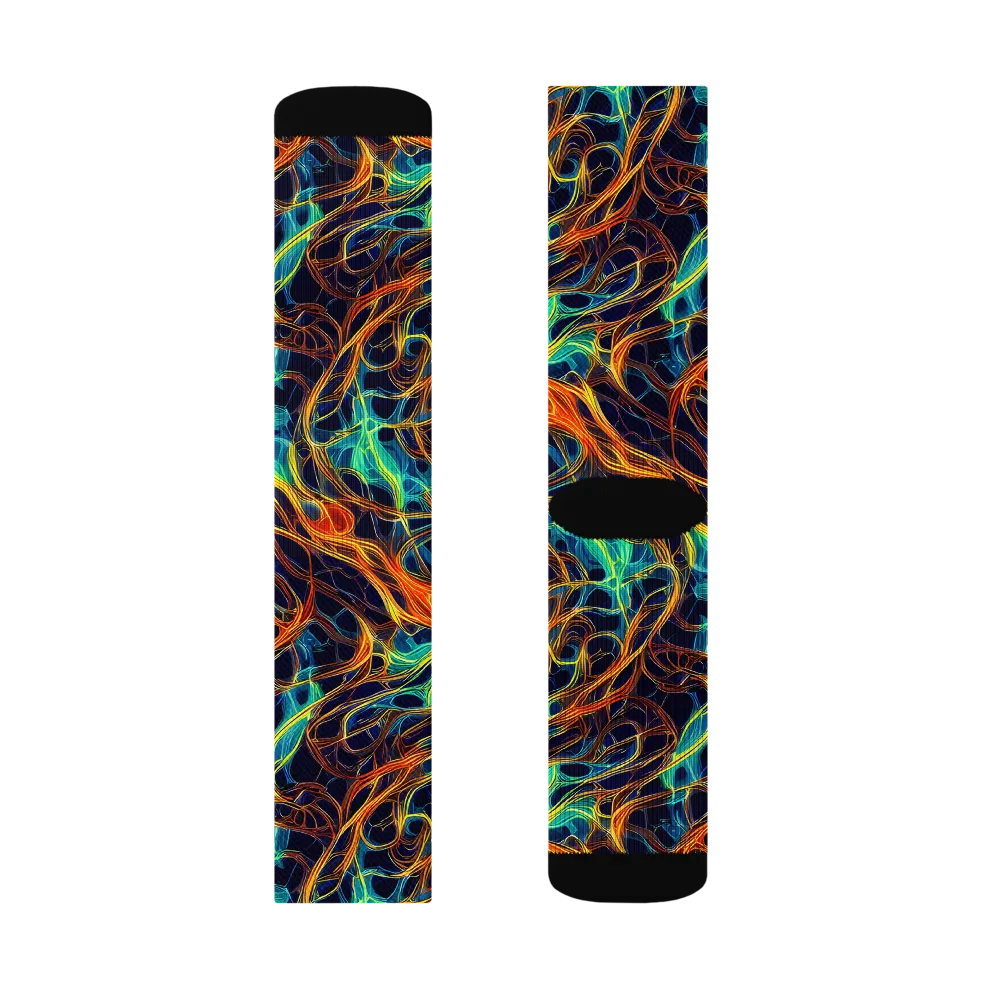 Molten Aurora on Socks — Right Sock