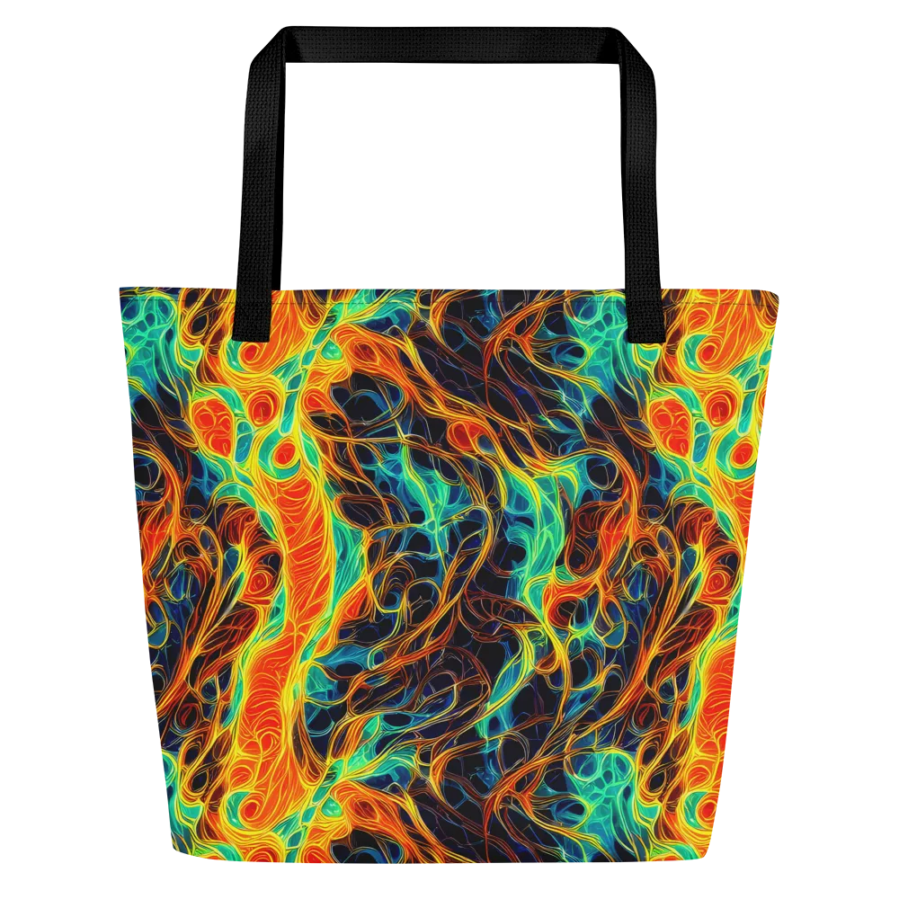Molten Aurora on Large Tote Bag W/ Pocket — Front