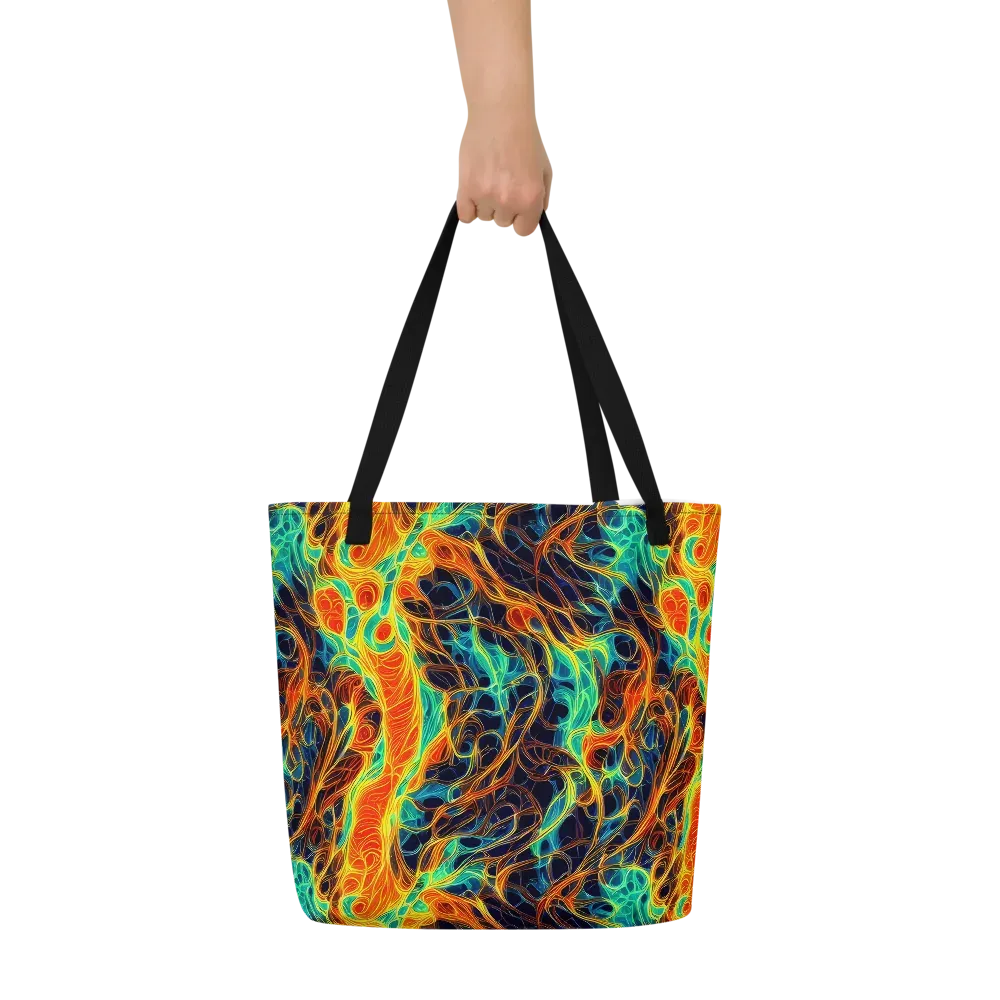 Molten Aurora on Large Tote Bag W/ Pocket — Front